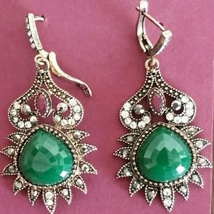 Faux Antique Estate Earrings Renaissance Medieval